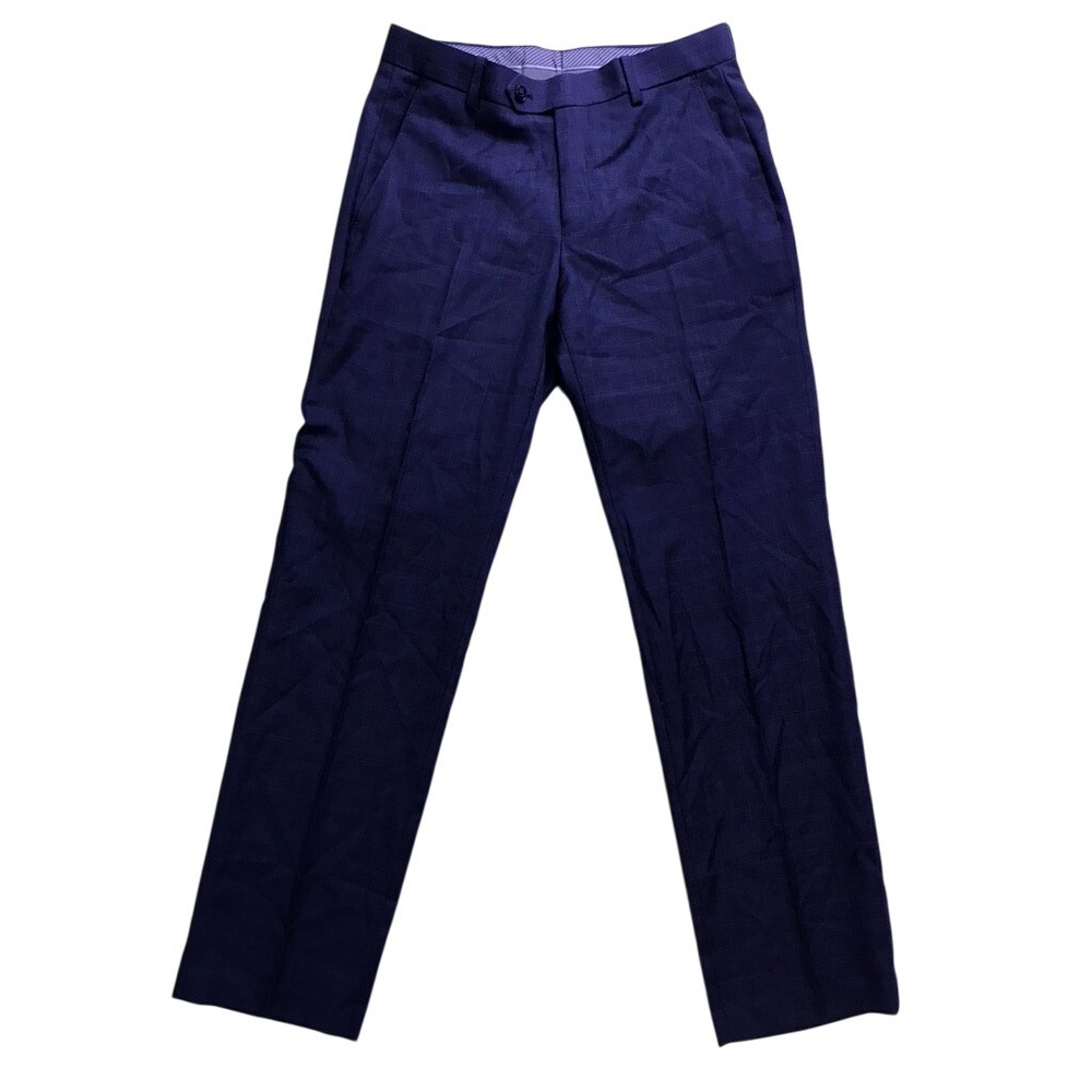 Michael Kors Dress Pants Mens 29W X 30L Blue Malone Classic Fit Wool Blend NWT